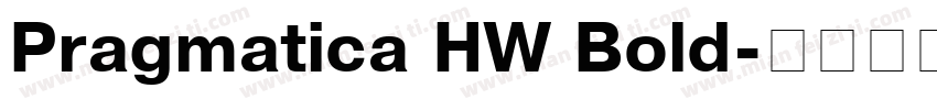 Pragmatica HW Bold字体转换